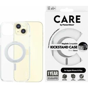 PanzerGlass CARE by PanzerGlass Kickstand Case iPhone 15 Plus 6,7" MagSafe srebrny/silver 1416