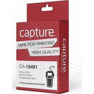 Capture 19mm x 3.5m Black on Yellow