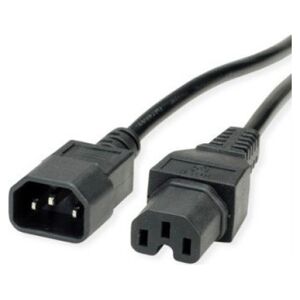 Kabel zasilający Value VALUE Kabel zasilający IEC320/C14 męski - C15 żeński, czarny, 0,5 m