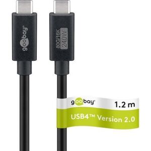 Kabel USB Goobay USB-C - USB-C 1.2 m Czarny