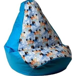 Go Gift Pufa worek sako GRUSZA DRUK niebieski-Kraina Lodu L 105x80