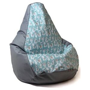 Go Gift Pufa worek sako GRUSZA DRUK szary-lama L 105x80