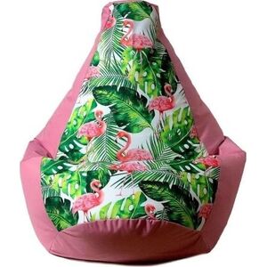Go Gift Pufa worek sako GRUSZA DRUK róż-flaming XL 130x90