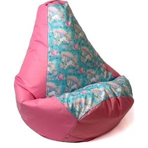 Go Gift Pufa worek sako GRUSZA DRUK róż-jednorożce XL 130x90