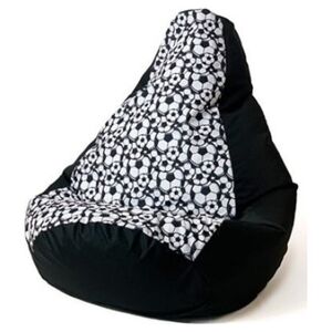 Go Gift Pufa worek sako GRUSZA DRUK czarny-piłka XL 130x90