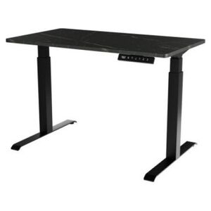 Biurko Cama Meble Biurko z el. reg. wys. MOON 121x67 czarny/san sebas