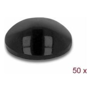 Delock Rubber feet round self-adhesive 10 x 3 mm 50 pieces black