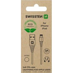 Kabel USB Swissten USB-A - Lightning 1.2 m Czarny (71502300ECO)