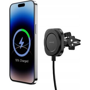 Swissten Magstick Compact Magnetic Car Holder With Wireless Charger 15W/7,5W (Magsafe Compatible)
