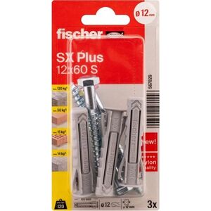 Fischer FISCHER dowels with screws SX Plus S, 12x60 mm, 3 pcs.