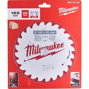 Milwaukee MILWAUKEE CIRCULAR SAW 165x20x2.2x24z WOOD - FAST CUTTING CSB P W