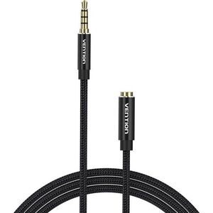 Kabel Vention Przedłużacz audio TRRS 3,5mm męski do 3,5mm żeński 1m Vention BHCBF czarny