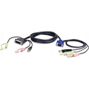 Aten ATEN 2L-7DX2U Kabel KVM VGA-DVI 1,8 m, czarny, 1,8 m