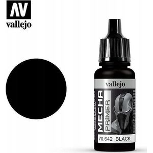 Vallejo Vallejo 70.642, Base paint primer, Plastic, Ready mixed, Black, Satin, Bottle