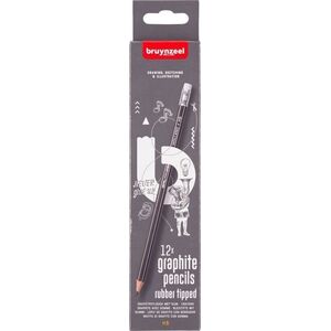 BRUYNZEEL SAKURA Bruynzeel Graphite pencil set | 12 HB graphite pencils with eraser tips