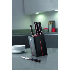 Richardson Sheffield VELOCITY - 5 pc knife block with sharpener - black