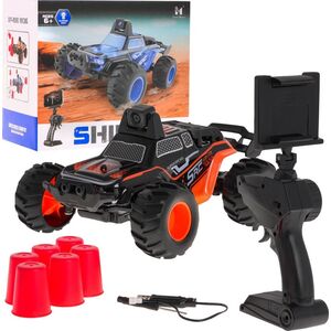 Triton Zdalnie sterowane Autko terenowe SHINE z Kamerą Wi-Fi dla dzieci 6+ Pilot 2,4 GHz + Chwytak na telefon + 6 Kubków + Światła