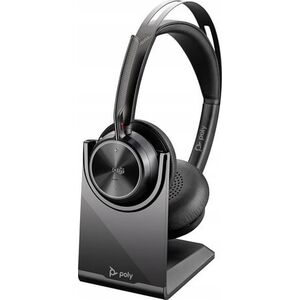 Słuchawki Poly POLY Zestaw słuchawkowy Voyager Focus 2 z certyfikatem Microsoft Teams USB-C-C + przejściówka USB-C/A + podstawka ładująca