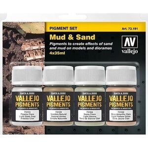 Vallejo Vallejo: 73.191 - Pigment Set - Mud & Sand (4x35 ml)