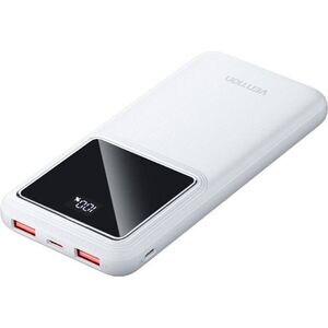 Vention Powerbank, Vention,  FHKW0, 10000mAh, Micro-USB, USB-C, 2xUSB-A, 22.5W (biały)