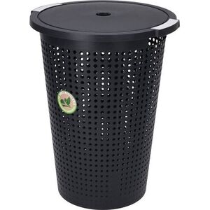 Vilde Kosz na pranie plastikowy czarny 35 l