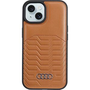 Audi Audi Synthetic Leather MagSafe iPhone 15 / 14 / 13 6.1" brązowy/brown hardcase AU-TPUPCMIP15-GT/D3-BN