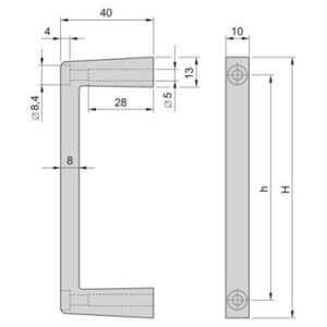 SCHROFF SCHROFF MultipacPRO Uchwyt przedni, jednoczęściowy, szerokość 10 mm, 4 HU