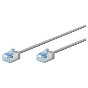 Goobay Ultra-elastyczny CAT 6A kabel krosowy, slim, U/FTP, szary - Długość kabla 7.5 m