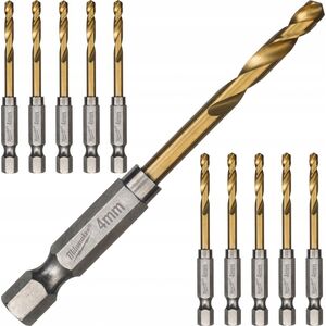 Wiertło Milwaukee MILWAUKEE METAL DRILL HSS-G TIN 4.0mm HEX (10 pcs.)