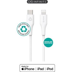 Kabel USB eStuff Lightning - USB-C 3 m Biały (ES602370-BULK)