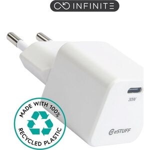 Ładowarka eStuff eSTUFF ES637027-BULK ładowarka do urządzeń przenośnych Smartfon Biały Prąd przemienny Szybkie ładowanie Wewnętrzna