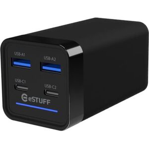 Ładowarka eStuff eSTUFF ES635200 ładowarka do urządzeń przenośnych Laptop, Smartfon, Tablet, Uniwersalne Czarny Prąd przemienny Wewnętrzna