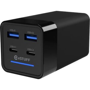 Ładowarka eStuff eSTUFF ES635201 ładowarka do urządzeń przenośnych Laptop, Smartfon, Tablet, Uniwersalne Czarny Prąd przemienny Wewnętrzna