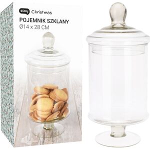 Excellent Houseware Pojemnik na ciastka szklany 1,5 l