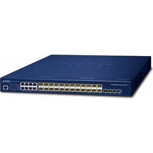 Switch Planet PLANET Layer 3 16-Port 100/1000X SFP Zarządzany L3 10G Ethernet (100/1000/10000) 1U Niebieski