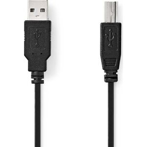 Kabel USB Nedis USB-A - USB-B 3 m Czarny (CCGL60100BK30)