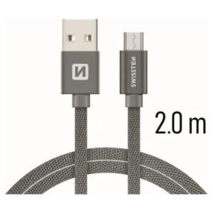 Kabel USB Swissten USB-A - micro-B 2 m Szary (71522302)