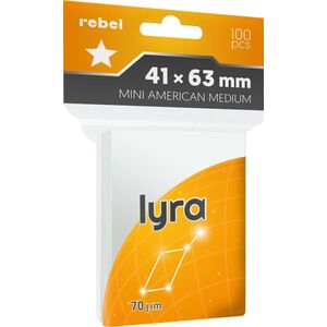 Rebel KOSZULKI NA KARTY LYRA MINI AMERICAN MEDIUM 41x63mm 100szt REBEL
