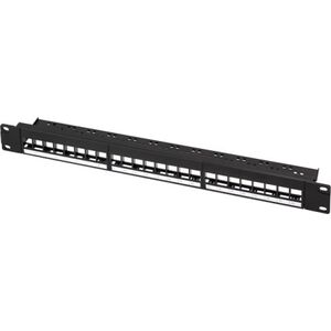 LogiLink LogiLink Keystone Patchpanel 19", 24 Module, leer, schw. 1HE