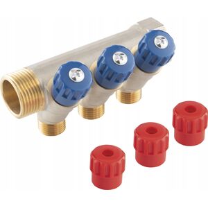 Ferro Rozdzielacz sanitarny 1"x1/2", 3-drogowy