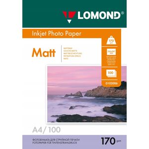 Lomond Lomond Photo Inkjet Paper Matte 170 g/m2 A4, 100 sheets, double sided