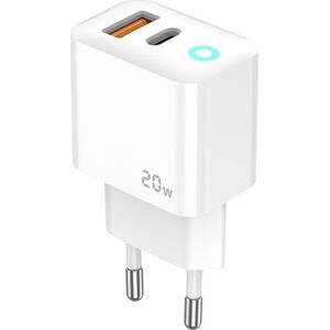 Ładowarka Jellico JELLICO ładowarka sieciowa EU11 PD 20W 1xUSB-C + 1xUSB QC3.0 + kabel USB-C - USB-C Biały