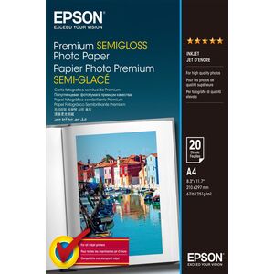 Epson Epson Premium Semigloss Photo Paper, DIN A4, 251g/mÂ², 20 Sheets | A4