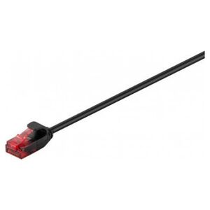 Triton CAT 6Smukły kabel połączeniowy,U/UTP, Czarny - Długość kabla 10 m