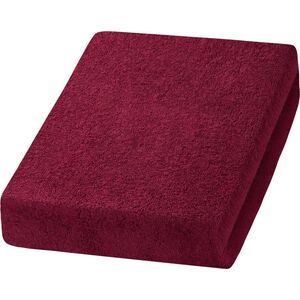 Activeshop Prześcieradło frotte bordowe