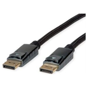 Roline Kabel ROLINE DisplayPort, DP v1.4, M/M, czarny/srebrny, 2 m