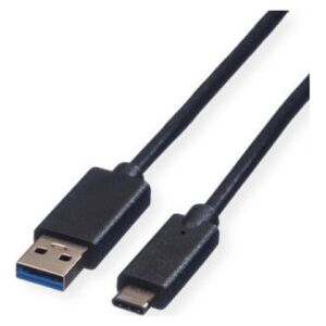 Kabel USB Roline Kabel ROLINE GREEN USB 3.2 Gen 1, A-C, M/M, czarny, 0,5 m