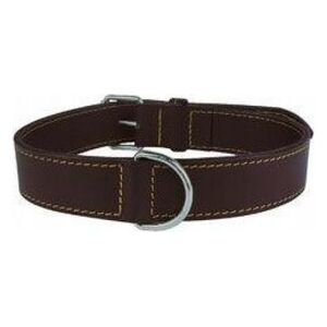 Zolux LEATHER LINED COLLAR 70MM BRN