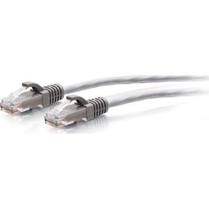 C2G C2G 1ft (0.3m) Cat6a Snagless Unshielded (UTP) Slim Ethernet Network Patch Cable - Gray - Patch-Kabel - RJ-45 (M) zu RJ-45 (M) - 30 cm - 4.8 mm - UTP - CAT 6a - geformt, ohne Haken - Grau