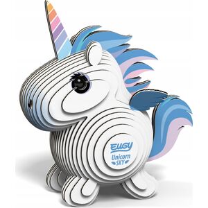 Fat Brain Toys Jednorożec Błękitny Eugy. Eko Układanka 3D